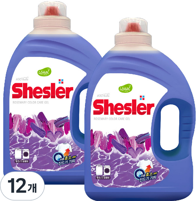 쉬슬러 액상세제 로즈마리 본품, 3.05L, 12개