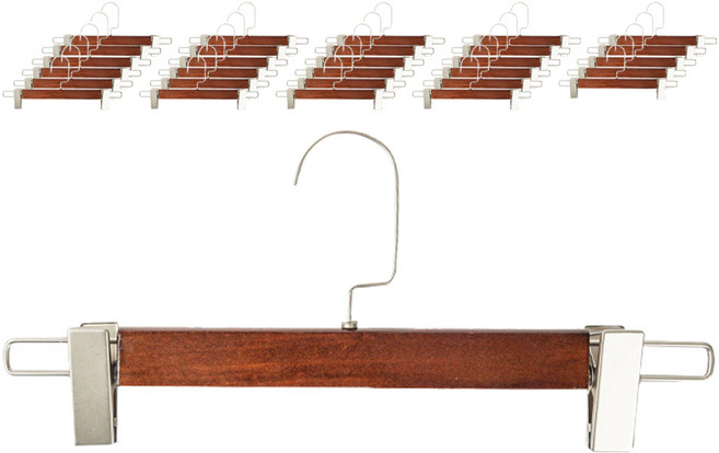 마켓플랜 월넛 심플 바지걸이, 30개