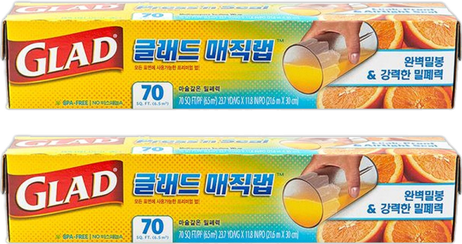 GLAD 佳能 魔術保鮮膜 標準型, 21.6m, 2盒