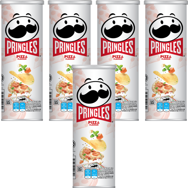 PRINGLES 品客 洋芋片 比薩口味, 102g, 5罐