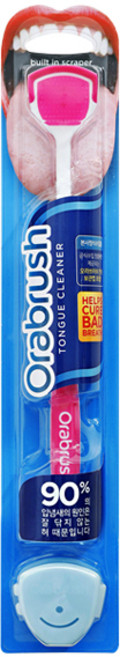 오라브러쉬 혀클리너 싱글용 핑크 + 전용보관캡, 1개