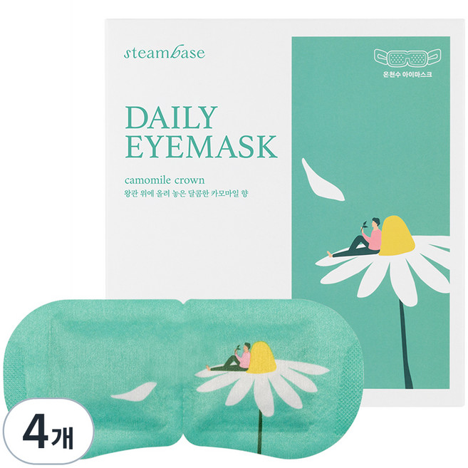 스팀베이스 데일리 아이마스크 카모마일향, 5매입, 4개