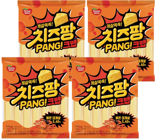 동원 치즈팡 크랩 소시지, 540g, 4개