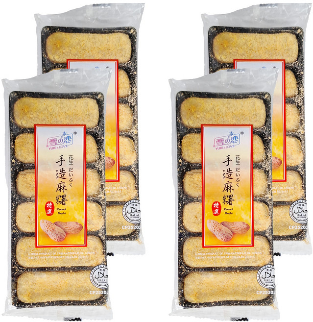 YUKI&LOVE 雪之戀 手造麻糬 花生, 180g, 4包