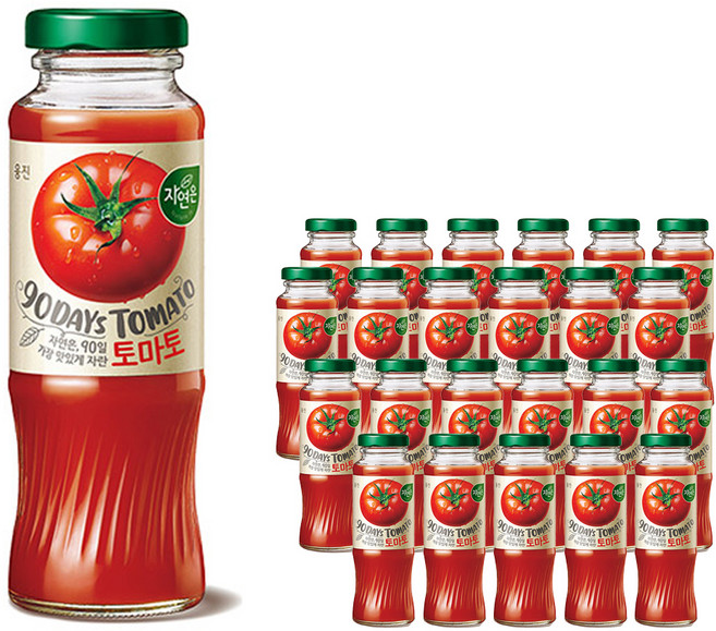 자연은 토마토 음료, 180ml, 24개