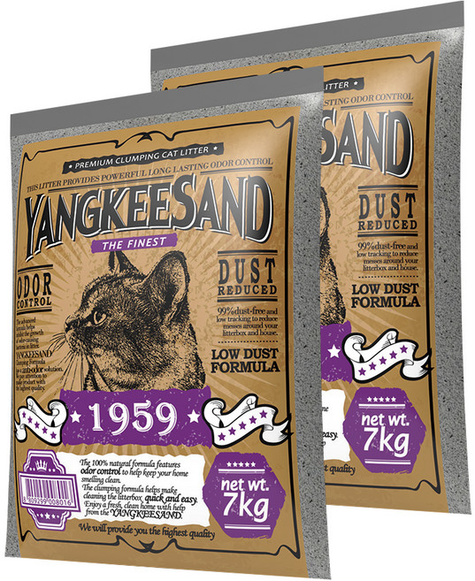 양키샌드 고양이 모래, 7kg, 2개, 피톤치드