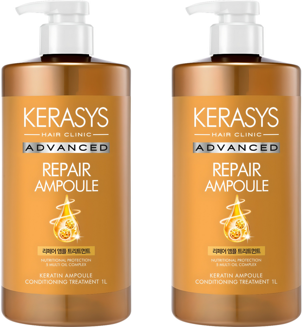 케라시스 어드밴스드 리페어 앰플 헤어트리트먼트, 1L, 2개