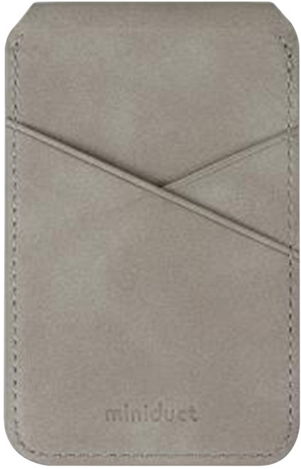 miniduct 皮革 MagSafe 手機卡夾 mi2300DT, Natural Beige, 1個