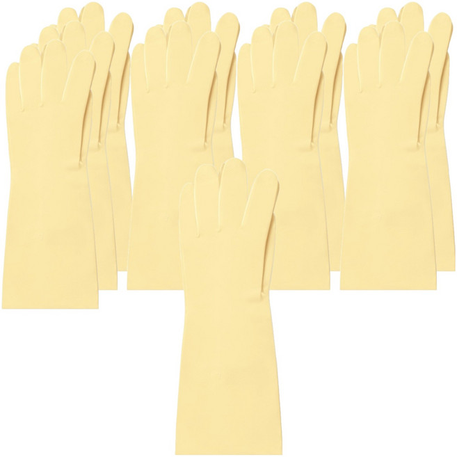 브릭글로 안찢어지는 니트릴 고무장갑, 버터옐로우, 소(S), 5세트