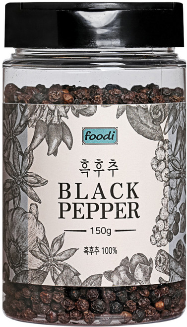 Foodi 흑후추 홀, 150g, 1개