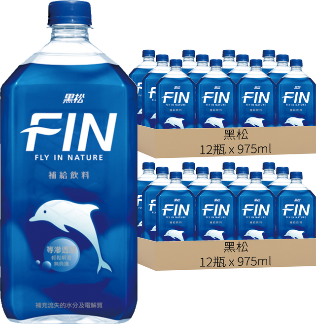 黑松 FIN 補給飲料, 975ml, 24瓶