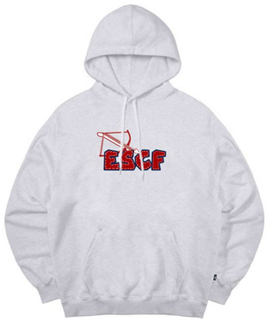 이스케이프프롬 레드 타겟팅 베어 프린트 후드 티셔츠