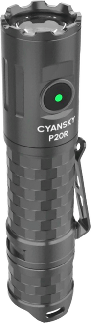 CYANSKY 便攜戶外戰術手電筒 P20R 1900流明 210米 IP68防水, 黑色, 1支