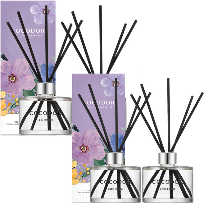 코코도르 퍼퓸 디퓨저 2p 세트, 숲속새벽공기, 리틀포레스트, 200ml, 1개