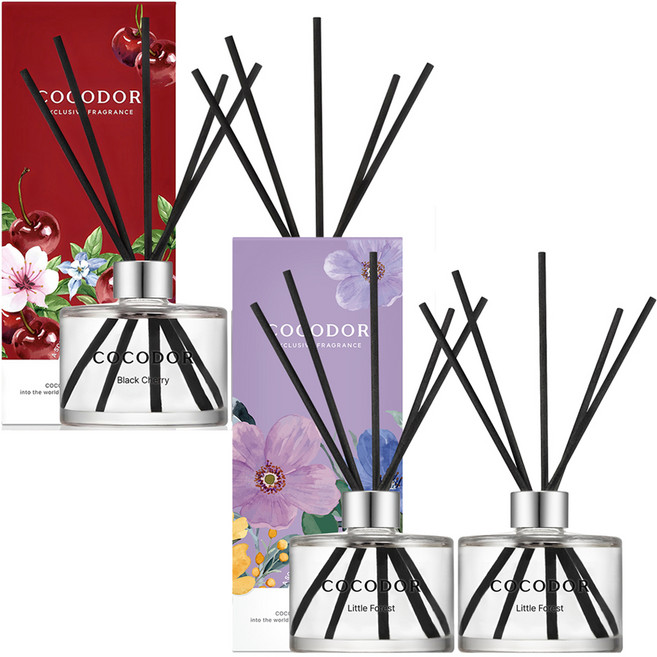 코코도르 퍼퓸 디퓨저 2p 세트, 블랙체리, 리틀포레스트, 200ml, 1개