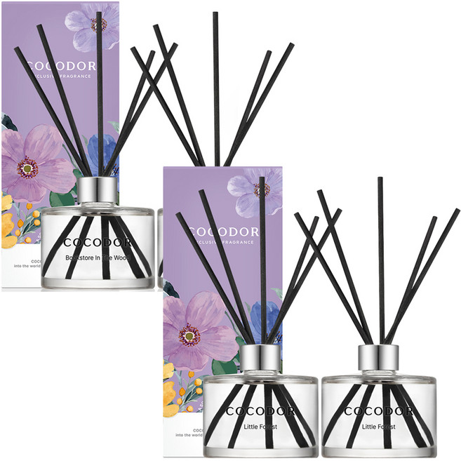 코코도르 퍼퓸 디퓨저 2p 세트, 북스토어인더우드, 리틀포레스트, 200ml, 1개