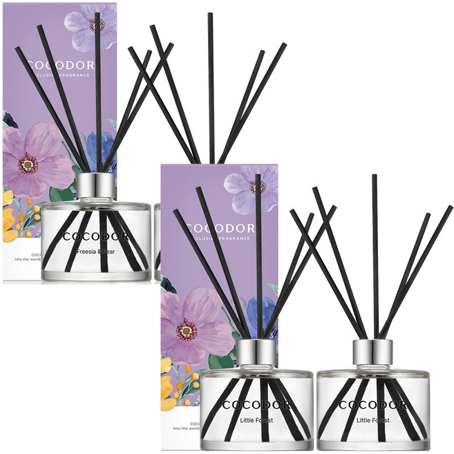 코코도르 퍼퓸 디퓨저 2p 세트, 프리지아앤페어, 리틀포레스트, 200ml, 1개