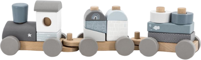 Label Label 木質小火車, 藍色, 1盒