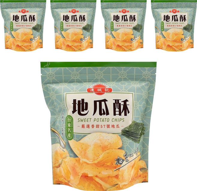 連城記 地瓜酥 海苔口味, 140g, 5包