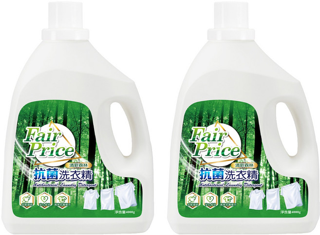 Magic Amah 妙管家 Fair Price 抗菌洗衣精 清新森林, 4kg, 2瓶