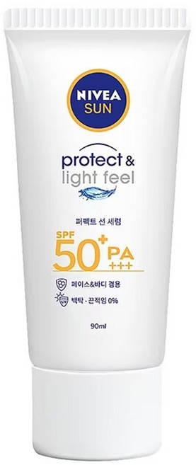 NIVEA 妮維雅 SUN 防曬淨白水凝乳 SPF50+ PA+++, 90ml, 1條