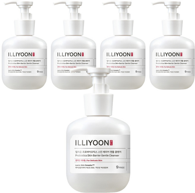 일리윤 프로바이오틱스 스킨 배리어 젠틀 클렌저 여성청결제, 300ml, 5개