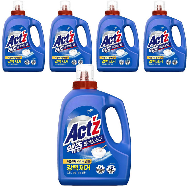 액츠 퍼펙트 베이킹소다 액상세제 본품, 5개, 3.5L