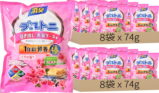 除味芳香包 48入, 混合 花香, 74g, 16袋, 混合 花香