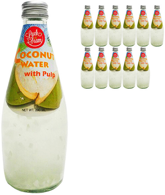 럭시암 코코넛워터 위드 펄프, 290ml, 12개