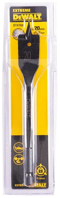 DEWALT 得偉 木工六角柄快速扁平鑽頭 DT 4768 152 x 20mm, 1支