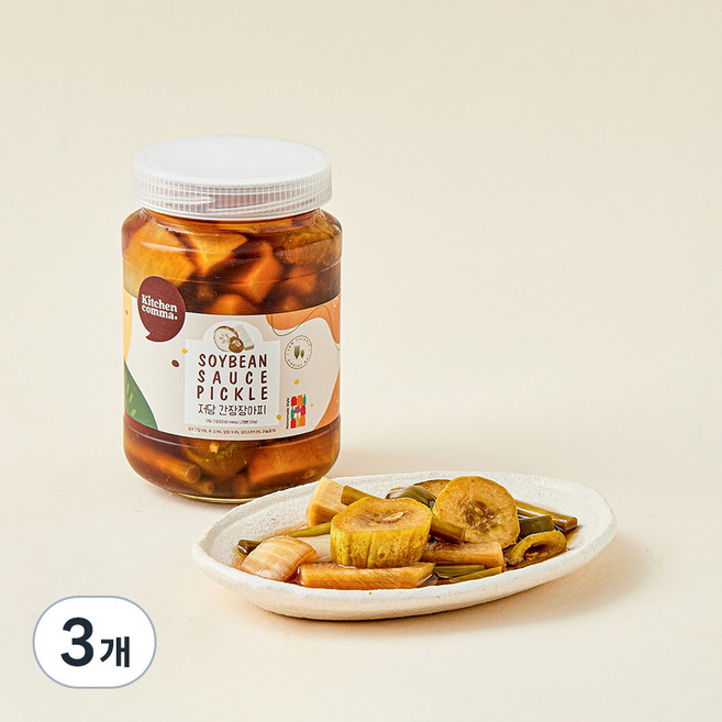 키친콤마 저당 간장장아찌, 460g, 3개