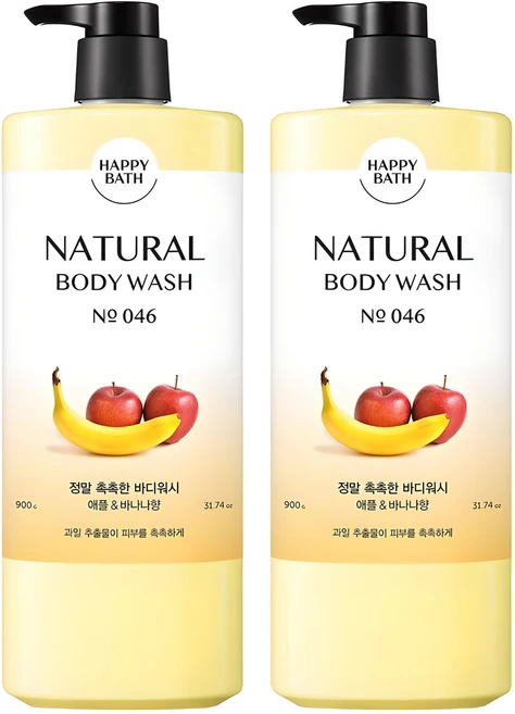 해파바스 내추럴 정말 촉촉한 바디워시 프루티 향, 900g, 2개 - 쿠팡
