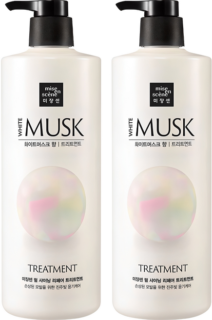 미쟝센 펄 샤이닝 리페어 화이트머스크향 트리트먼트, 1L, 2개