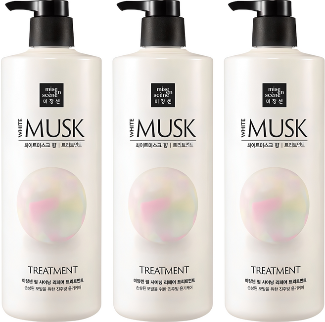 미쟝센 펄 샤이닝 리페어 트리트먼트 화이트머스크향, 1L, 3개