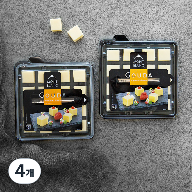 몽블랑 고다 큐브 치즈, 100g, 1개입, 4개