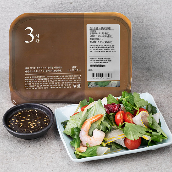집반찬연구소 참나물 새우냉채, 340g, 1개