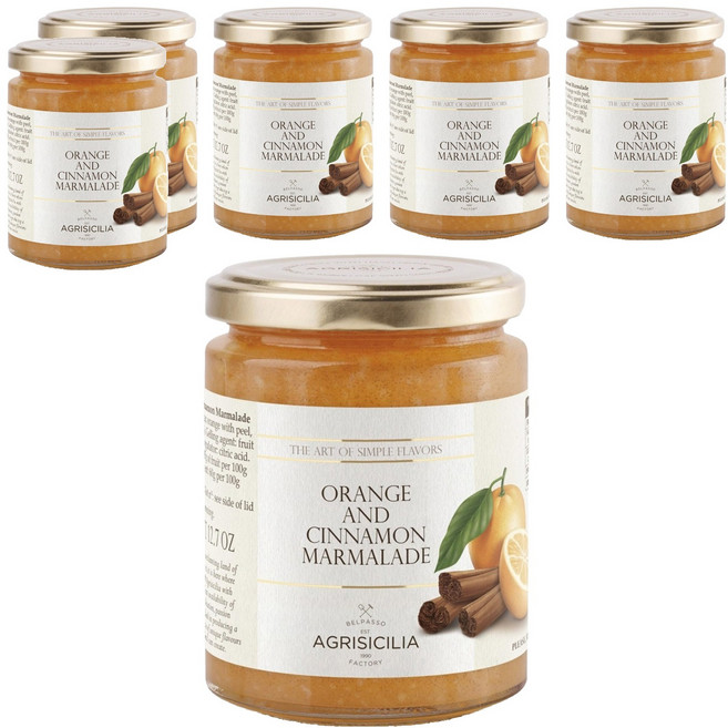 에그리시칠리아 오랜지 앤 시나몬 마멀레이드, 360g, 6개