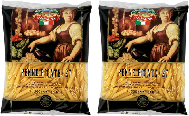 CAMPAGNA 筆管義大利麵27, 2包, 500g
