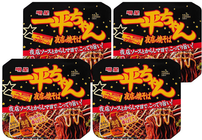 明星食品 一平 夜店炒麵 醬汁風味 135g, 4入