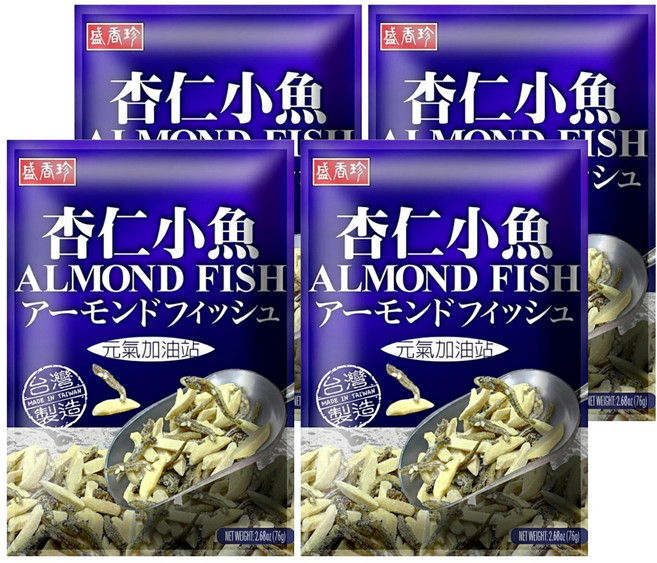 盛香珍 杏仁小魚, 76g, 4包