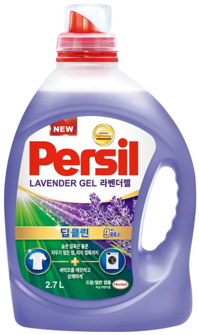 Persil 寶瀅 韓國原裝進口 Lavender Gel Plus 9重酵素薰衣草洗衣凝露 滾筒式適用, 1桶, 2.7L
