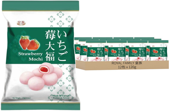 ROYAL FAMILY 皇族 草莓棉大福, 120g, 12包