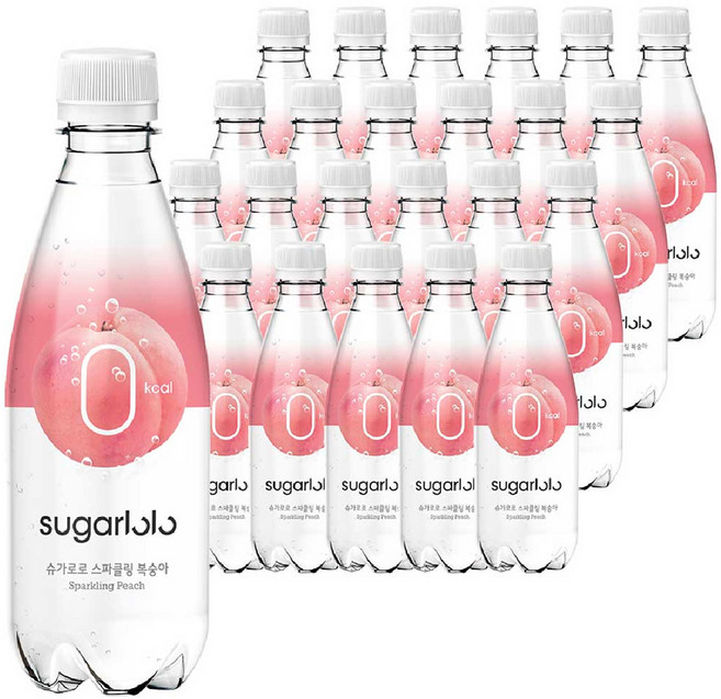 슈가로로 스파클링 복숭아 탄산음료, 350ml, 24개