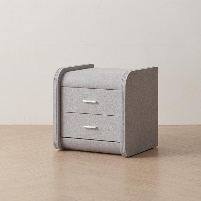 까사레브 모리 협탁, 패브릭 + 라이트그레이, 1개