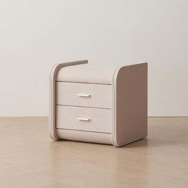 까사레브 모리 협탁, 패브릭 + 베이지, 1개