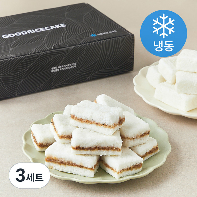 착한떡 달콤한우유백설기 10개입 + 우유백설기 10개입 (냉동), 45g, 20개입, 3박스