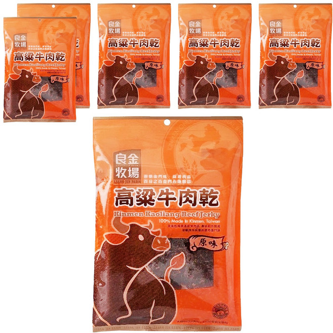 良金牧場 高粱原味牛肉乾, 165g, 6包