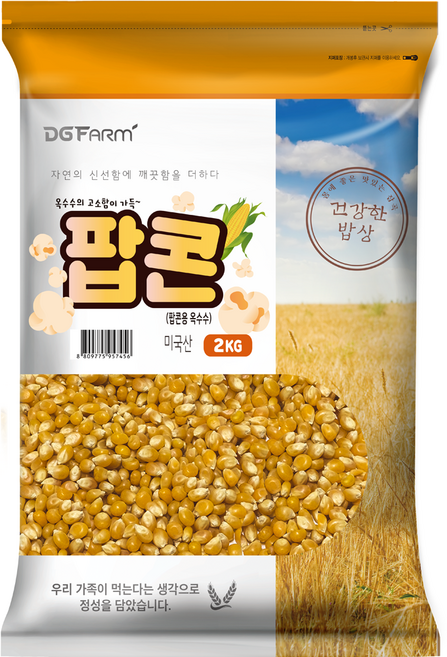 대구농산 건강한밥상 팝콘용 옥수수, 2kg, 1개