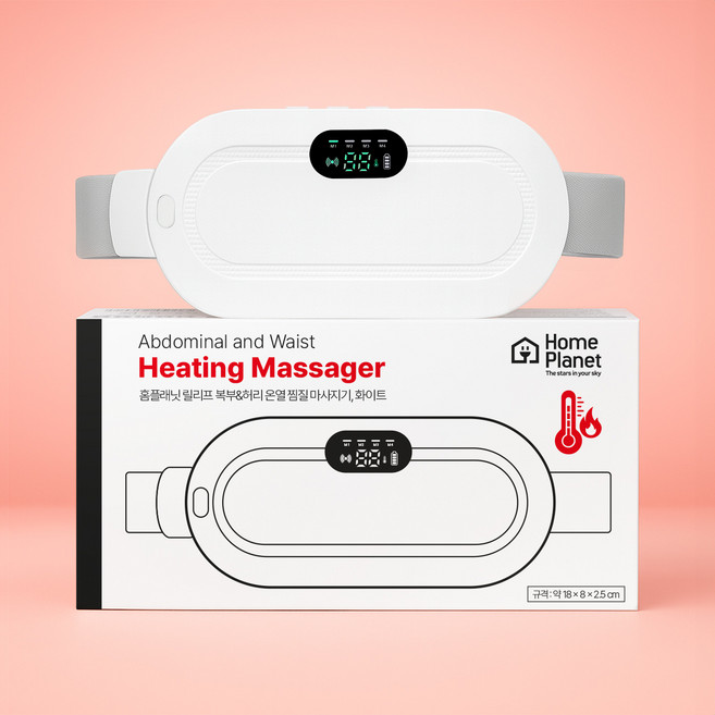 홈플래닛 릴리프 온열찜질기 마사지기 허리 안마기 무선 3단온도 충전식, 화이트, LJ-Y703