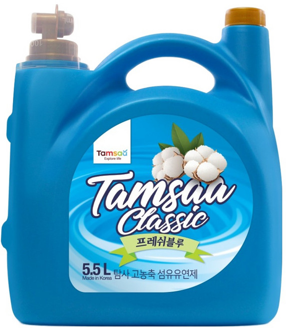 Tamsaa 高濃縮衣物柔軟精 清新棉花香, 5.5L, 1桶